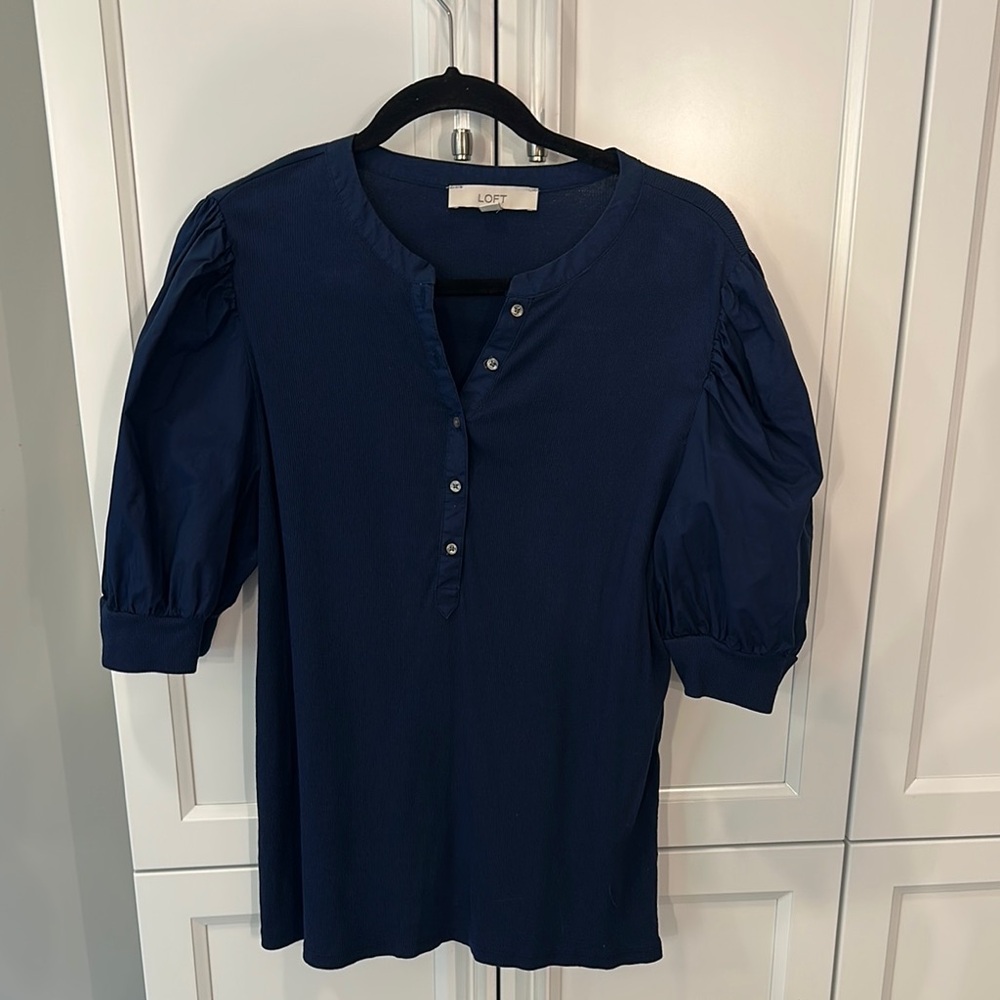 LOFT Navy Blue Blouse